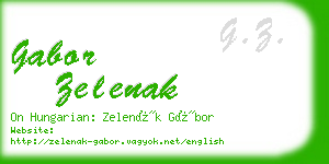 gabor zelenak business card